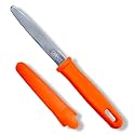 CANARY Cardboard Cutter with Blade Cover - 7.5" Box Cutter Utility Knife for Breaking Down Boxes &amp; Opening Packages - Made in Japan, Orange
