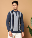 CANBLAR Colorblock Mandarin Neck Casual Men Multicolor Sweater