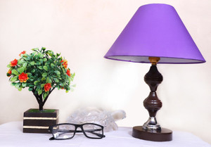 CANDELA Conical Shade Table Lamp Purple Table