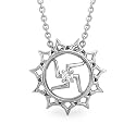 Candere By Kalyan Jewellers BIS Hallmark Gold and Cubic Zirconia Religious Pendant for Women