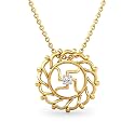 CANDERE by Kalyan Jewellers BIS Hallmark Gold and Cubic Zirconia Religious Pendant for Women