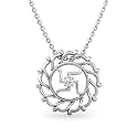 Candere By Kalyan Jewellers BIS Hallmark Gold and Cubic Zirconia Religious Pendant for Women