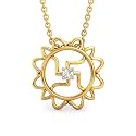 CANDERE by Kalyan Jewellers BIS Hallmark Gold and Cubic Zirconia Religious Pendant for Women