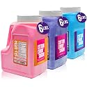 The Candery Cotton Candy Floss Sugar 6lbs 96oz jars- 3 Pack Strawberry, Raspberry Blue and Grape Easy Pour Easy Grip Reusable Jars