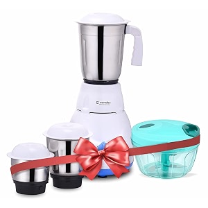 candes imperial 550 watt mixer grinder amp quick hand green chopper with 3 jars powerful motor with 1 year warranty white blue