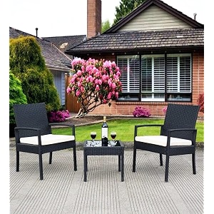 candid home premium d-8 gardenbalconyterrace patio seating chair and table set outdoor furniture 2 chair 1 table d-43 brownbeige