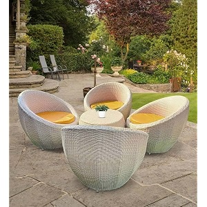 candid home premium d-8 gardenbalconyterrace patio seating chair and table set outdoor furniture 4 chair 1 table apple beigeyellow
