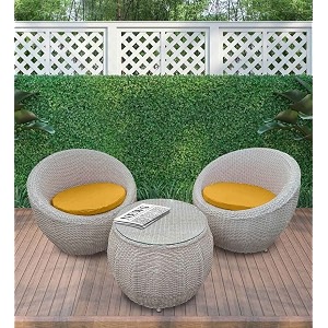 candid home premium d-8 gardenbalconyterrace patio seating chair and table set outdoor furniture 2 chair 1 table apple beigeyellow