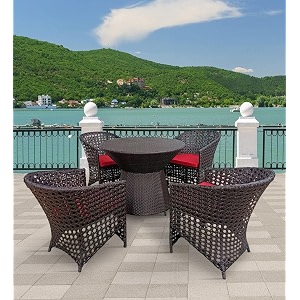 candid home premium d-8 gardenbalconyterrace patio seating chair and table set outdoor furniture 2 chair 1 table d-15 black