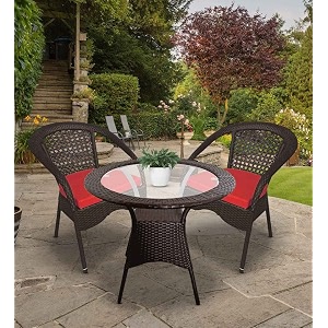 candid home premium d-8 gardenbalconyterrace patio seating chair and table set outdoor furniture 2 chair 1 table black  red