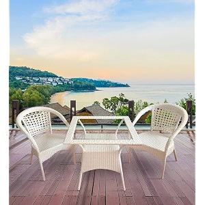 candid home premium d-8 gardenbalconyterrace patio seating chair and table set outdoor furniture 2 chair 1 table beige square