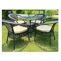 Candid Home Premium D-8 Garden/Balcony/Terrace Patio Seating Chair and Table Set Outdoor Furniture (4 Chair 1 Table, Brown + Beige)