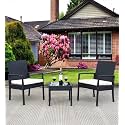 Candid Home Premium D-8 Garden/Balcony/Terrace Patio Seating Chair and Table Set Outdoor Furniture (2 Chair 1 Table, D-43 Brown+Beige)