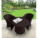 Candid Home Premium D-8 Garden/Balcony/Terrace Patio Seating Chair and Table Set Outdoor Furniture (2 Chair 1 Table, D-44 Black)