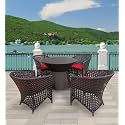 Candid Home Premium D-8 Garden/Balcony/Terrace Patio Seating Chair and Table Set Outdoor Furniture (2 Chair 1 Table, D-15 Black)