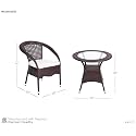 Candid Home Premium D-8 Garden/Balcony/Terrace Patio Seating Chair and Table Set Outdoor Furniture (2 Chair 1 Table, Brown+Cream)