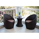 Candid Home Premium D-8 Garden/Balcony/Terrace Patio Seating Chair and Table Set Outdoor Furniture (2 Chair 1 Table, Nest Model (Brown+Brown))