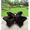 Candid Home Premium D-8 Garden/Balcony/Terrace Patio Seating Chair and Table Set Outdoor Furniture (4 Chair 1 Table, D-43 Black)