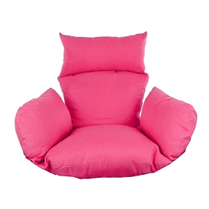 candid home single seater swing chair with stand amp cushion outdoor indoor balcony garden patio powder coated frameuv protected wicker premium cushion pink with pink cushion