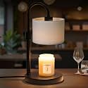 FINCMY Candle Warmer Lamp with Timer, Adjustable Height Candle Wax Warmer Candle Lamp Warmer for Jar Candles, Home Decor House Warming Gifts Compatible with Various Candles (White)