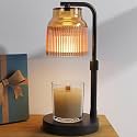 Candle Warmer Lamp with Timer Dimmer,Adjustable Height with 2 Bulbs,Birthday Gifts for Women,for Jar Candles Home Decor,Black