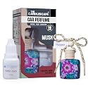 Aqua Car Air Freshener with Refill | Luxury car Freshener Made with Essential oil Fragrances | Rubber Coated designer bottle | 10 ml Diffuser bottle + 10 ml Refill