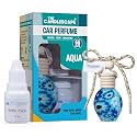 Aqua Car Air Freshener with Refill | Luxury car Freshener Made with Essential oil Fragrances | Rubber Coated designer bottle | 10 ml Diffuser bottle + 10 ml Refill