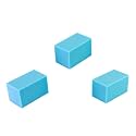CanDo Hand Therapy Blocks - Blue (Medium), Pack of 3 - Grip Strengthening Foam Hand Exercise Tools for Physical Therapy, Arthritis, Carpal Tunnel, Stress Relief, Anxiety