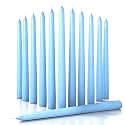 CANDWAX 12 Inch Taper Candles Set of 12 - Dripless and Smokeless - Unscented - Slow Burning - Perfect for Christmas and Weddings - Baby Blue