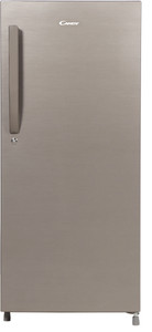candy 195 l direct cool single door 3 star refrigerator brushline silver csd1953bs
