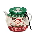 Candy Cane Reindeer Christmas Tea Pot Cosy Cotton Tea Cozy for Teapot Cover Insulated Tea Pots Keep Warm Both Replacement Kettle Cover Dust Cover Breakfast Warmer for Home Kitchen Decoratives