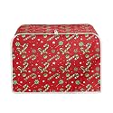 Candy Cane Toaster Covers Fit for Most 4 Slice Standard Toasters Decorative Bread Toaster Cover for Christmas Bakeware Protector Kitchen Accessories Decor with Top Hook