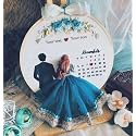 Candy Colors - Customized Embroidery Hoop Gift for First Love,Anniversary,Marriage,SpacialGift (Medium)
