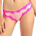Candyskin Women39s Thong Pink Panty Trim Lace
