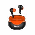 Candytech Vibe TWS with 13mm Dynamic Sound Driver &amp; Signature Sound &amp; True Bass,30 Hrs Playtime, Touch Controls, Google &amp; Siri Assistant Type C Fast Charging (Black Orange)