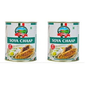 caneen soya chaap 800g  high-protein ready-to-cook veg protein  delicious nutritious soya sticks for curries grilling bbq amp tandoori starter recipes  vegetarian meat alternative pack of 2
