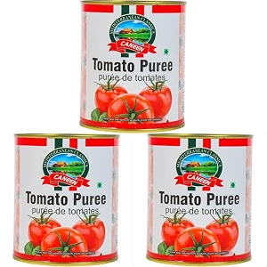 caneen tomato puree 825g  100 fresh tomatoes  thick puree for pasta sauce stews curries pizza sauce shakshuka amp dips  ready-to-use cooking puree pack of 3