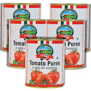 caneen - tomato puree 825g  made with 100 natural tomatoes  no artificial ingredients or preservatives  fresh thick amp natural tomato puree pack of 5