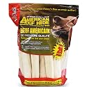 Canine Chews 10-11" Rawhide Bones for Large Dogs, Durable USA Beefhide Dog Rawhide Chews, Retriever Rolls 20 Pack (5 lbs)