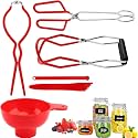 Canning Kits Set for Beginners Full Set with Jar Wrench Debubbler Jar Lifter Tongs Lid Lifter Canning Accessories Equipment Starter Kit for Home Preserving