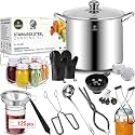 LEONICE Canning Supplies Starter Kit,Water Bath Canning Pot with Rack & Lid
