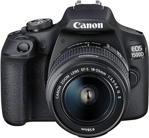 canon eos 1500d dslr camera 1 body 18 - 55 mm lens black