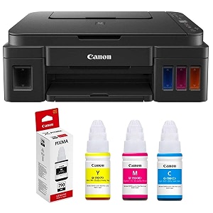 canon g3010 all-in-one ink tank colour printer with ink bottles