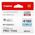 Canon PFI-4100 Genuine Photo Cyan Ink Tank, Compatible with imagePROGRAF PRO-1100 Printers