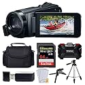 Canon Vixia HF W11 Waterproof Camcorder + 64GB Extreme Pro Memory Card + Medium Case + 60” Tripod + Tabletop Tripod/Pistol Grip + Memory Card Case + USB Card Reader – Deluxe Accessory Bundle