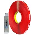 CANOPUS Double Sided Mounting Tape, Very Strong &amp; Heavy Duty, Permanent Clear 4910, 0.25in x 15ft, for Carpet Fixing, DIY Crafts, LED Lights, Car Glass, Home &amp; Office Walls Decoration, Made in USA