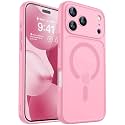 CANSHN Magnetic Shockproof for iPhone 18 Pro Case, Pink
