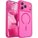 CANSHN Magnetic Shockproof for iPhone 18 Pro Case, Hot Pink