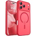 CANSHN Magnetic Shockproof for iPhone 18 Pro Max Case, Red