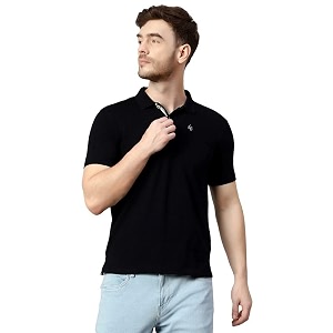 cantabil t-shirt for men l breathable amp soft with color fastness regular fit round neck poly cotton fabric printed pattern